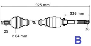 Półoś Napędowa Prawa Renault Captur 1.2 TCE T6211 391005516R Nowy GRESA