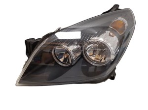 Reflektor Lewy 1EG270370 Opel Astra H III Lift Czarny Oryginał OE