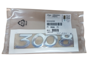 Emblemat Tył 866671 Peugeot Napis 3008 Nowy Oryginał OE