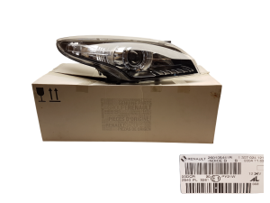 Reflektor Lampa Prawy Przód Xenon Czarna Renault Megane III 260105441R Nowy Oryginał OE 