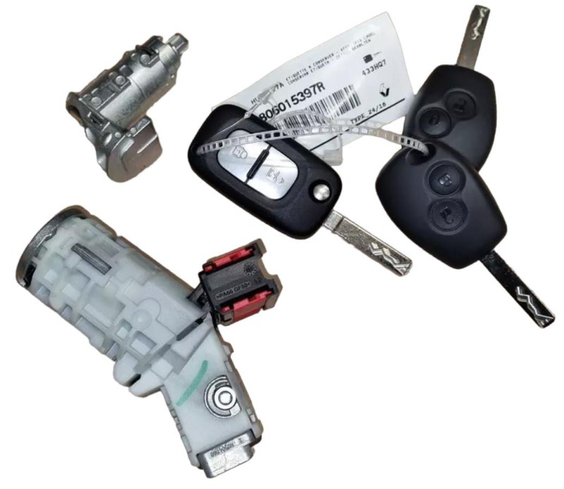 Stacyjka + 3 Kluczyki + Wkładki Renault 998106907R